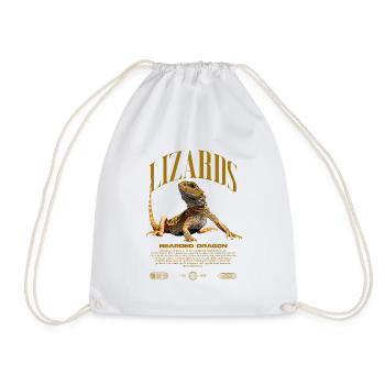 Dragon barbu Streetwear gardien de lézard - Sac de sport léger - blanc - Devant