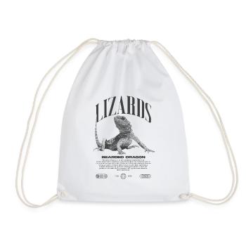 Dragon barbu Streetwear gardien de lézard - Sac de sport léger - blanc - Devant