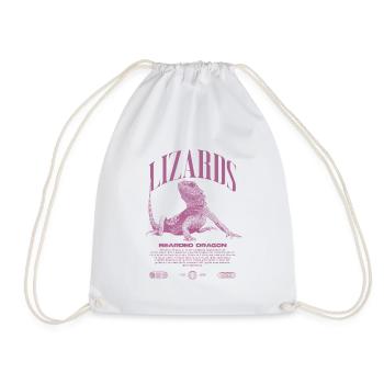 Dragon barbu Streetwear gardien de lézard - Sac de sport léger - blanc - Devant