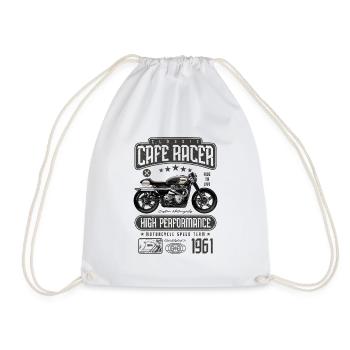 Cafe Racer Moto Anniversaire Motard Né en 1961 - Sac de sport léger - blanc - Devant