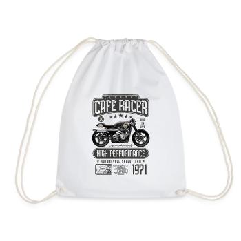Cafe Racer Motorrad Geburtstag Biker Jahrgang 1971 - Turnbeutel - Weiß - Vorne