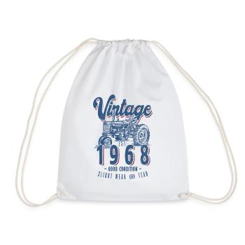 Anniversaire Fermier Tracteur Vintage Né En 1968 - Sac de sport léger - blanc - Devant
