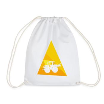 Agriculture Combine Harvester - Drawstring Bag - white - Front