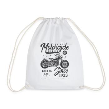 Vintage Motorcycle Bikers Motorbike Birthday 1935 - Drawstring Bag - white - Front