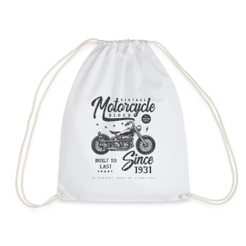 Vintage Motorcycle Bikers Motorbike Birthday 1931 - Drawstring Bag - white - Front