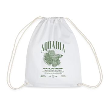 Betta Fish Keeper Modern Streetwear - Drawstring Bag - white - Front