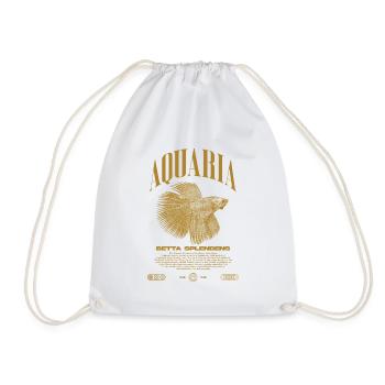 Betta Fish Keeper Modern Streetwear - Drawstring Bag - white - Front