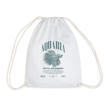 Betta Fish Keeper Modern Streetwear - Drawstring Bag - white - Front