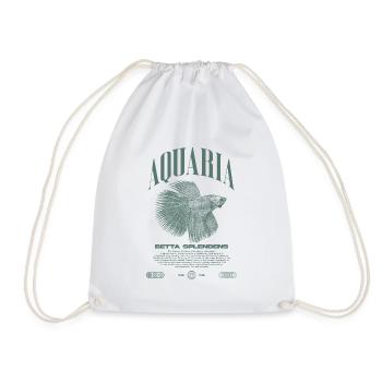 Betta Fish Keeper Modern Streetwear - Drawstring Bag - white - Front