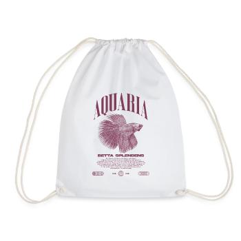 Betta Fish Keeper Modern Streetwear - Drawstring Bag - white - Front