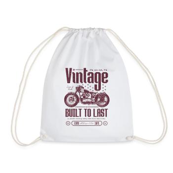 Vintage Motorcycle Bikers Motorbike Birthday 1971 - Drawstring Bag - white - Front