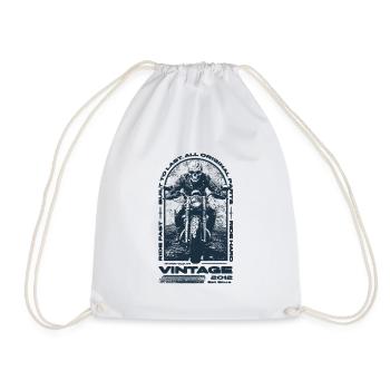 Moto Vintage Motard Moto Anniversaire 2012 - Sac de sport léger - blanc - Devant