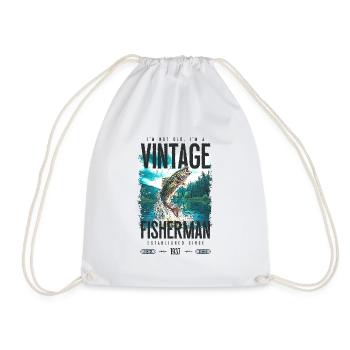 Pêche à la truite vintage Pêcheur Anniversaire 1937 - Sac de sport léger - blanc - Devant
