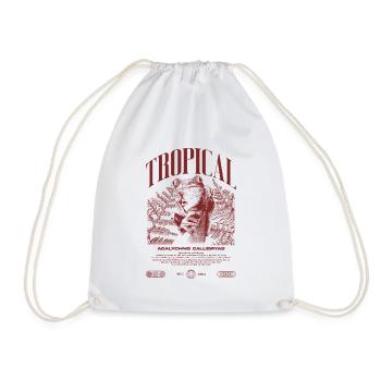 Red Eyed Tree Frog Rainforest Amphibian - Drawstring Bag - white - Front