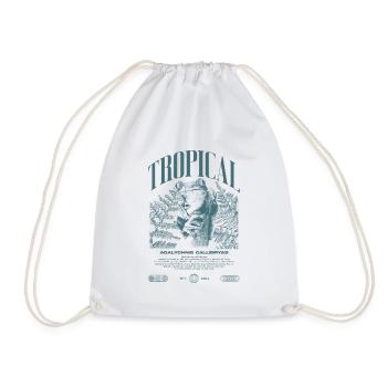 Red Eyed Tree Frog Rainforest Amphibian - Drawstring Bag - white - Front