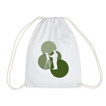 Brush Watercolor Pastel - Drawstring Bag - white - Front