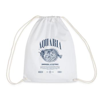 Porcupine Puffer Fish Keeper Modern Streetwear - Drawstring Bag - white - Front