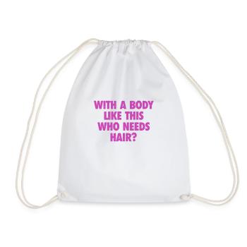 Avec Un Corps Comme Ça Qui A Besoin De Cheveux Homme Chauve - Sac de sport léger - blanc - Devant