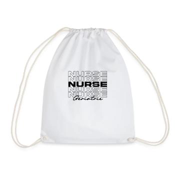 Geriatric Nurse Medical Nurses Stylish - Drawstring Bag - white - Front
