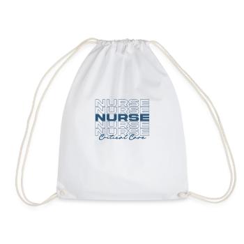 Critical Care Nurse Medical Nurses Stylish - Drawstring Bag - white - Front
