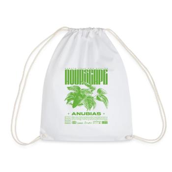 Aquascaping Anubias Aquatic Plant Fish Keeper - Drawstring Bag - white - Front