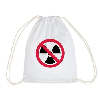 No atomic energy - Drawstring Bag - white - Front