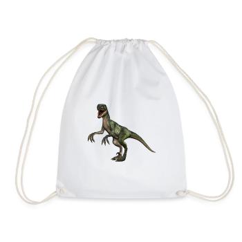 dinosaure Velociraptor 4 - Sac de sport léger - blanc - Devant