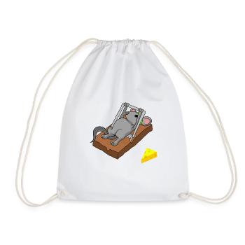 Mausefalle Maus Mouse Falle Mousetrap Mouse - Turnbeutel - Weiß - Vorne