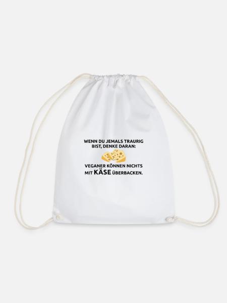 Käse überbacken Käseliebe Spruch Geschenk Motto - Turnbeutel - Weiß