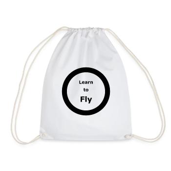 Template 3000x3000 CIRCLE Learn to Fly 2 - Drawstring Bag - white - Front