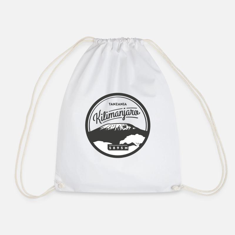 Kilimanjaro - Drawstring Bag - white