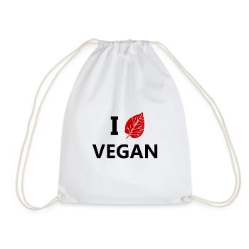 amour végétalien nourriture nutrition Idée cadeau - Sac de sport léger - blanc - Devant