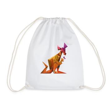 kangourou - Sac de sport léger - blanc - Devant