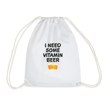 bière vitamine - Sac de sport léger - blanc - Devant