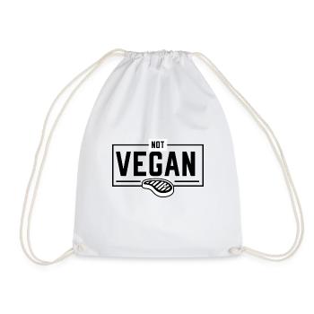 PAS VEGAN - Sac de sport léger - blanc - Devant