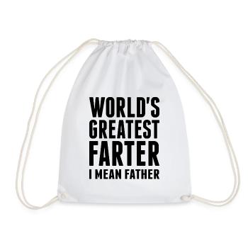 Der größte Furzer der Welt, ich meine Vater - Turnbeutel - Weiß - Vorne