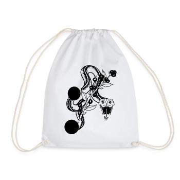 SNAKE - Drawstring Bag - white - Front