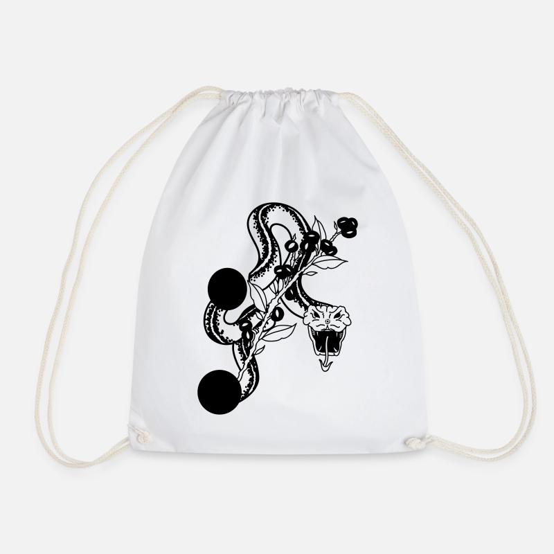 SNAKE - Drawstring Bag - white