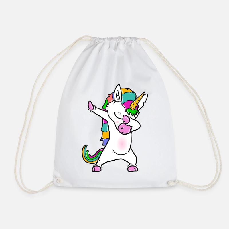 Dapping Einhorn- Dap Unicorn - Turnbeutel - Weiß