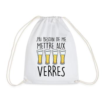 Apéritif Idée Cadeau Homme Se Mettre Aux Verres - Sac de sport léger - blanc - Devant