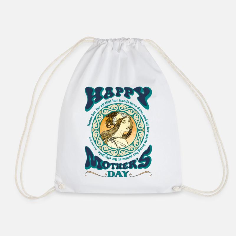 Mother's Day with a Christian touch - Drawstring Bag - white