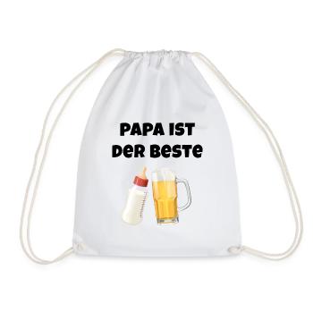 Papa ist der Beste - Turnbeutel - Weiß - Vorne