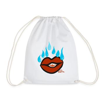 Lèvres à la recherche de larmes v6 00 - Sac de sport léger - blanc - Devant