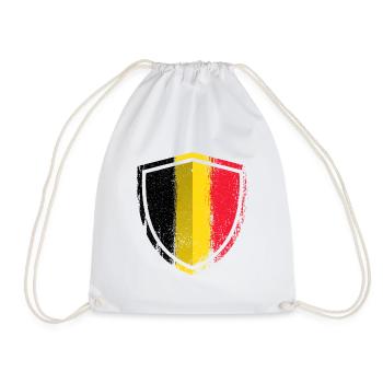 German Flag Shield Emblem - Drawstring Bag - white - Front