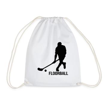 floorball floorball floorballteam floorball players - Drawstring Bag - white - Front
