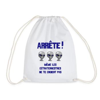 ARRETE! Même les extraterrestres ne te croient pas - Sac de sport léger - blanc - Devant