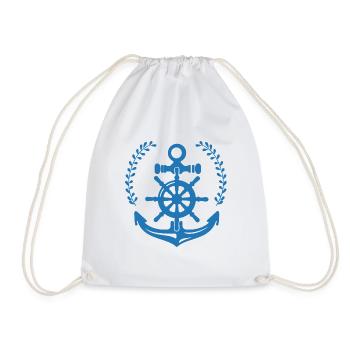 Anker - Anchor - Maritim - Nautik - Turnbeutel - Weiß - Vorne