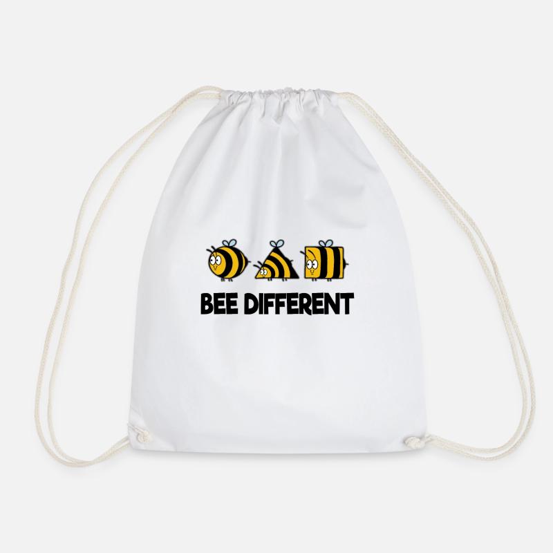 Bee Different Bienen Biene Imker Honig lustig süß - Turnbeutel - Weiß