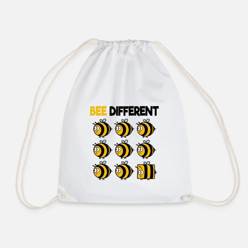 Bee Different Bienen Biene Imker Honig individuell - Turnbeutel - Weiß
