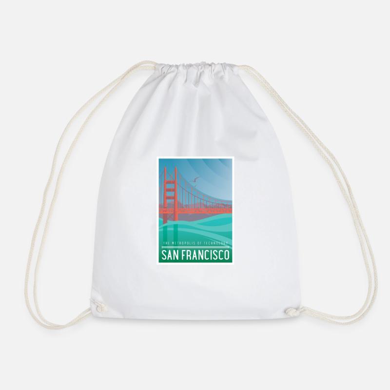 San Francisco Golden Gate Bridge - Turnbeutel - Weiß